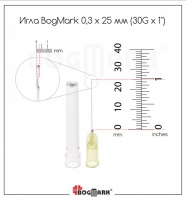 . Общие характеристики иглы для ирригации BogMark 0,3х25 [30G x 1”] с одним боковым отверстием