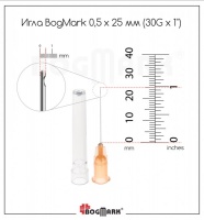 . Общие характеристики иглы для ирригации BogMark 0,5х25 [25G x 1&quot;] с одним боковым отверстием